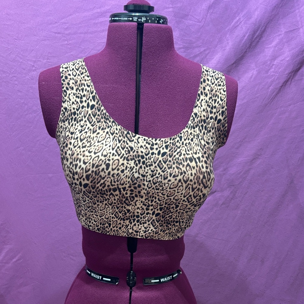 Victoria’s Secret Lounge Bra L–XXL Leopard Print – Unlined Scoop NWOT